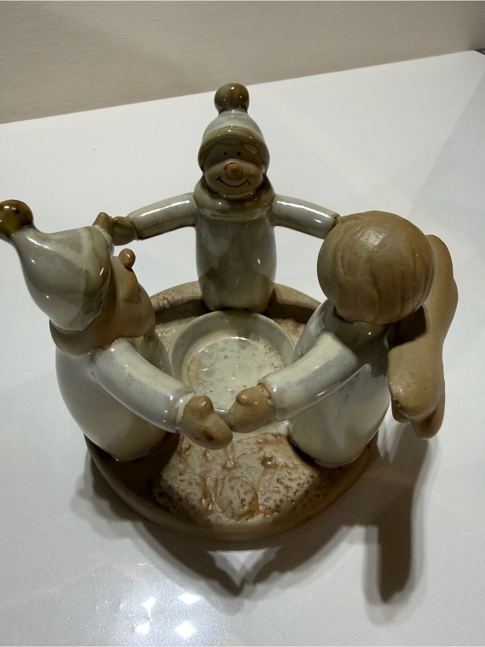 Vintage Santa/Snowman/Angel Votive Holder